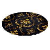 "Barockes Ornament-Muster in Gold und Schwarz" Schneidebrett (Ecke)