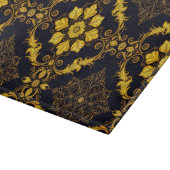 "Barockes Ornament-Muster in Gold und Schwarz" Schneidebrett (Ecke)