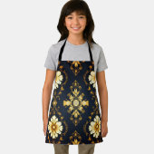 "Barockes Ornament-Muster in Gold und Schwarz" Schürze (Insitu)