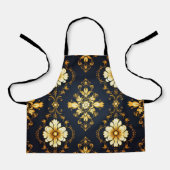 "Barockes Ornament-Muster in Gold und Schwarz" Schürze (Vorderseite)