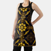 "Barockes Ornament-Muster in Gold und Schwarz" Schürze (InSitu)