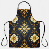 "Barockes Ornament-Muster in Gold und Schwarz" Schürze (Vorderseite)