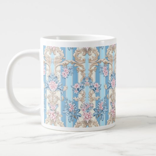 Barockes Pastellmuster Jumbo-Tasse (Links)