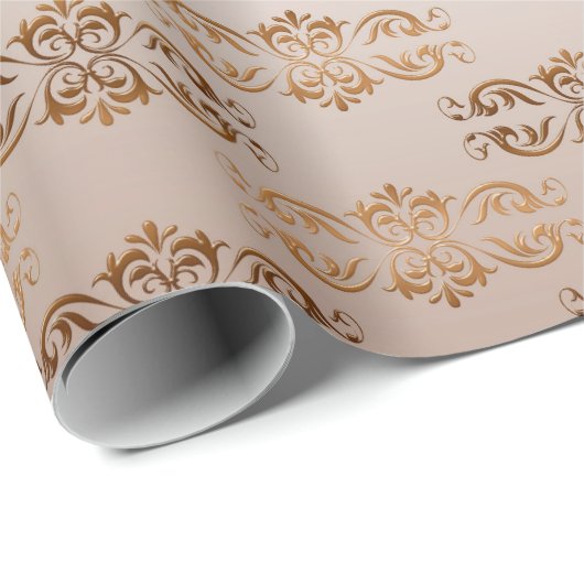Barockes Retro Muster Geschenkpapier (Rolleneckpunkt)