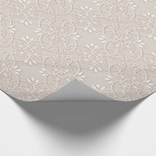 barockes Spitzemuster Geschenkpapier (Ecke)