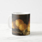 Barockes Stillleben mit Brot, Torte und Schinken Kaffeetasse (Vorderseite Links)