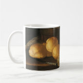 Barockes Stillleben mit Brot, Torte und Schinken Kaffeetasse (Links)
