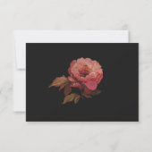 Barockfarbene Blumenmuster Online QR-Code RSVP Karte (Rückseite)