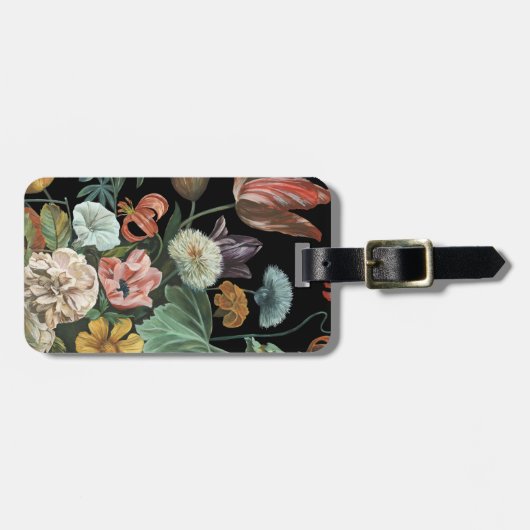 Barockfloral - Bouquet der Blume Gepäckanhänger (Vorderseite horizontal)