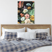 Barockfloral - Bouquet der Blume Leinwanddruck (Insitu (Schlafzimmer))