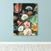 Barockfloral - Bouquet der Blume Leinwanddruck (Insitu (Holzboden))