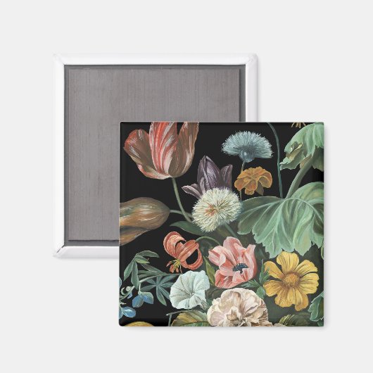 Barockfloral - Bouquet der Blume Magnet (Vorderseite/Rückseite)