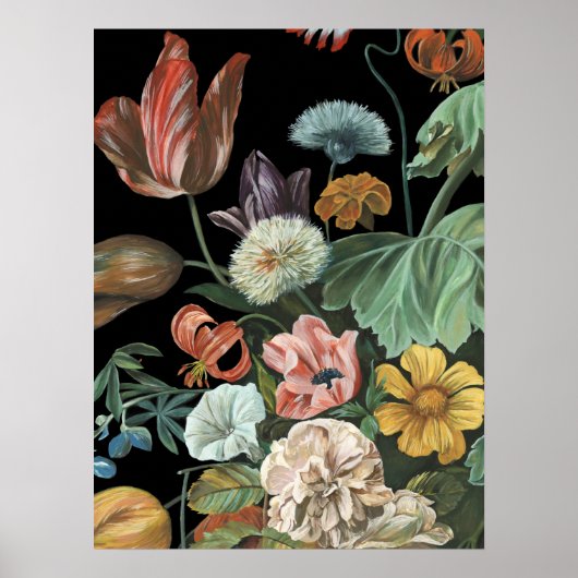 Barockfloral - Bouquet der Blume Poster (Vorne)