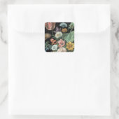 Barockfloral - Bouquet der Blume Quadratischer Aufkleber (Tasche)