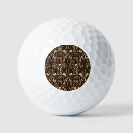 Barockfloral: Klassisches Vintages Tapete Golfball (Vorderseite)