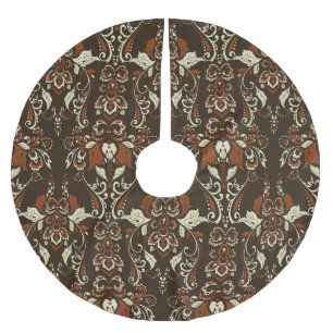 Barockfloral: Klassisches Vintages Tapete Polyester Weihnachtsbaumdecke