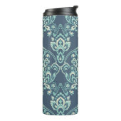 Barockflorale Vintage Tapete Thermosbecher (Nach links gedreht)