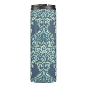 Barockflorale Vintage Tapete Thermosbecher (Rückseite)