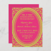 Barockfluoreszenz / Neonhochzeit Einladungen (Vorne/Hinten)