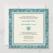 Barockfolie für Imitate/aquamarine Einladungen (Rückseite)