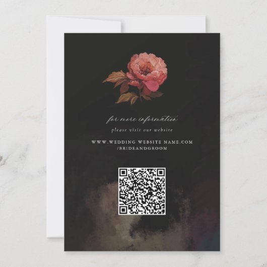 Barockgemalte Florals-Foto Save The Date (Rückseite)