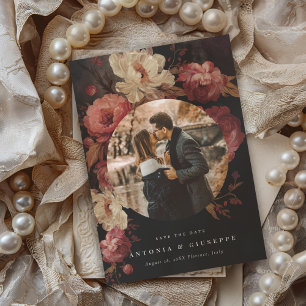 Barockgemalte Florals-Foto Save The Date