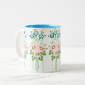 Barockgeschoss Blume... Zweifarbige Tasse (Vorderseite Links)