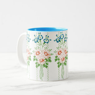 Barockgeschoss Blume... Zweifarbige Tasse