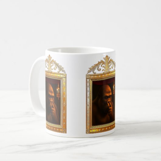 Barockgorilla Kaffeetasse (Vorderseite Links)