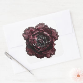 Barockgotische Hochzeit Quadratischer Aufkleber