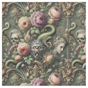 Barockgrenzen - Klassische gotische Fliesen Stoff