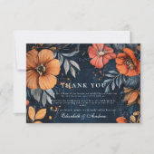 Barockhochzeit im Mitternachtsgarten Dankeskarte (Vorderseite)