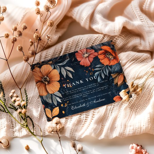 Barockhochzeit im Mitternachtsgarten Dankeskarte