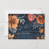 Barockhochzeit im Mitternachtsgarten RSVP Karte (Vorderseite)