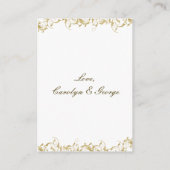 Barockhochzeit mit Champagnergold Begleitkarte (Rückseite)