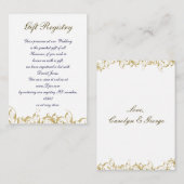 Barockhochzeit mit Champagnergold Begleitkarte (Vorne/Hinten)