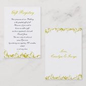 Barockhochzeit Visitenkarte (Vorne/Hinten)