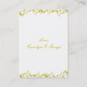 Barockhochzeit Visitenkarte (Rückseite)