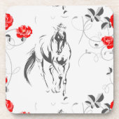 Barockhorse Cork-Backed Untersetzer (Vorderseite)