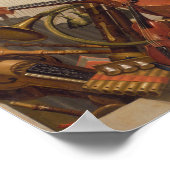 Barockinstrumente, viola da gamba, Geige, etc. Poster (Ecke)