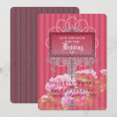 Barockischer Glamour Hochzeitsfeier Set, Sammlung Save The Date (Vorne/Hinten)