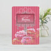 Barockischer Glamour Hochzeitsfeier Set, Sammlung Save The Date (Stehend Vorderseite)