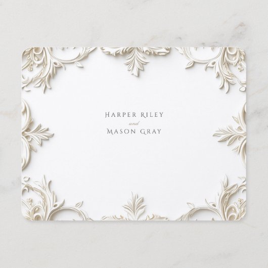 Barockkarte mit Informationen und Details Begleitkarte (Rückseite)