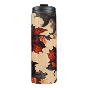 Barockmaple-Blätter Muster Thermosbecher