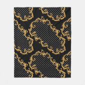 Barockmuster goldgelb fleecedecke (Vorderseite)