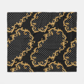Barockmuster goldgelb fleecedecke (Vorderseite (Horizontal))