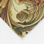 Barockmuster mit Gold, Rot, Grün A Fleecedecke (Ecke)