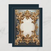 Barockopulenz-Antwortkarte RSVP Karte (Vorne/Hinten)