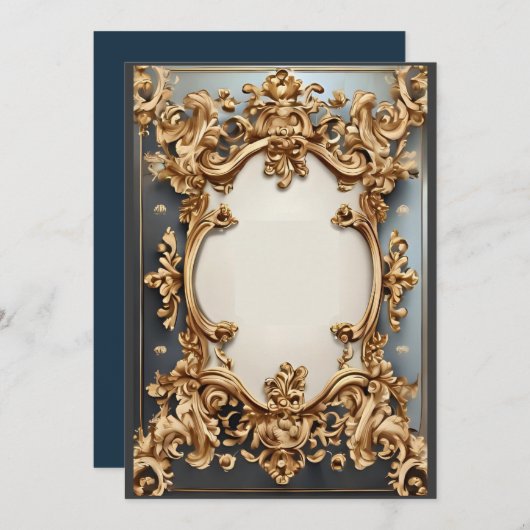 Barockopulenz Einladung (Vorne/Hinten)