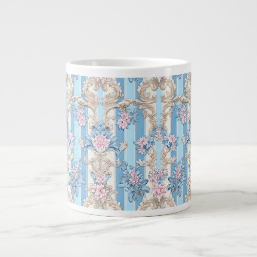 Barockpastellmuster Jumbo-Tasse (Vorderseite)